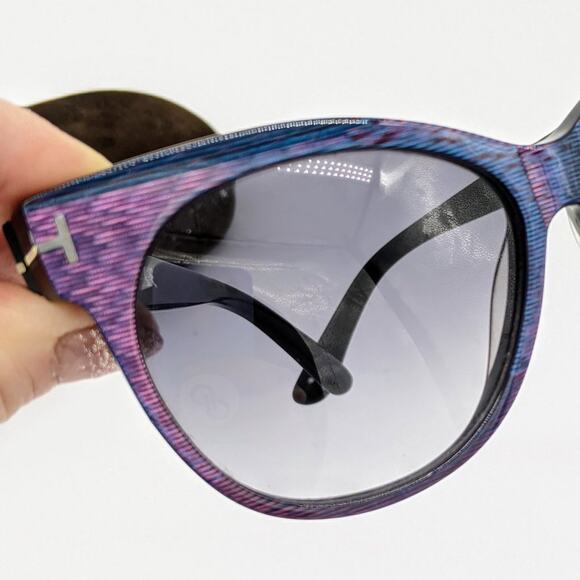 Tom Ford Purple Blue Saskia Cat Eye Sunglasses main image 9